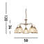 Asner 5 - Light Shaded Chandelier-1680770379