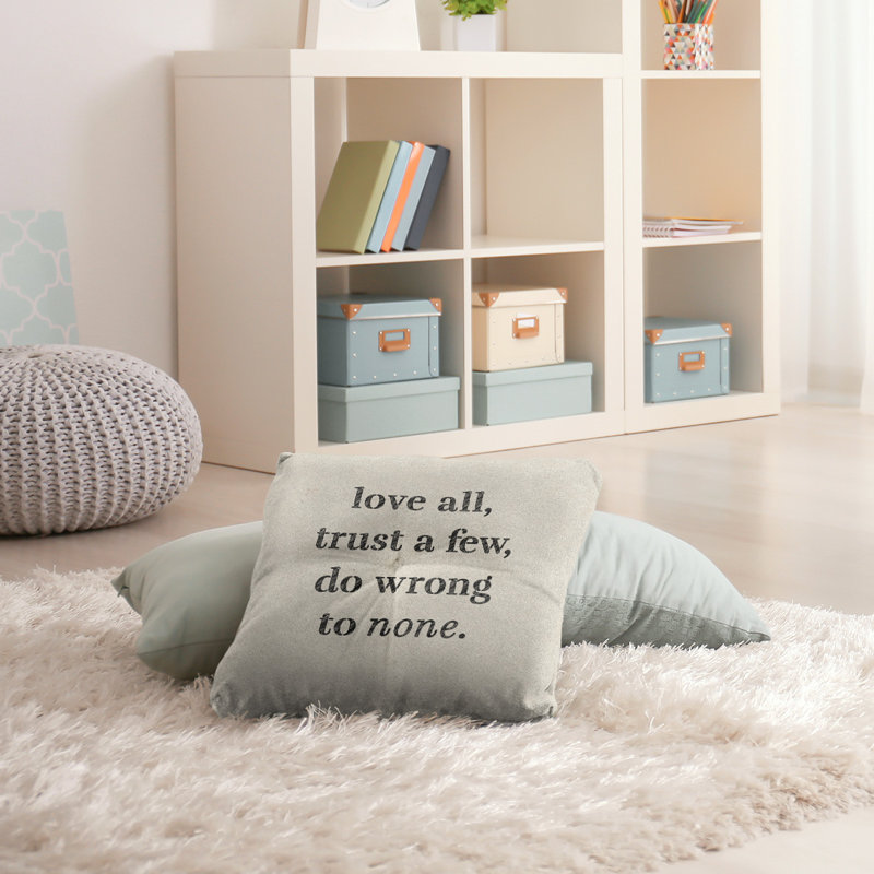 Coussin intérieur / extérieur Do No Wrong, Blanc / noir, H 26 po x l 26 po
