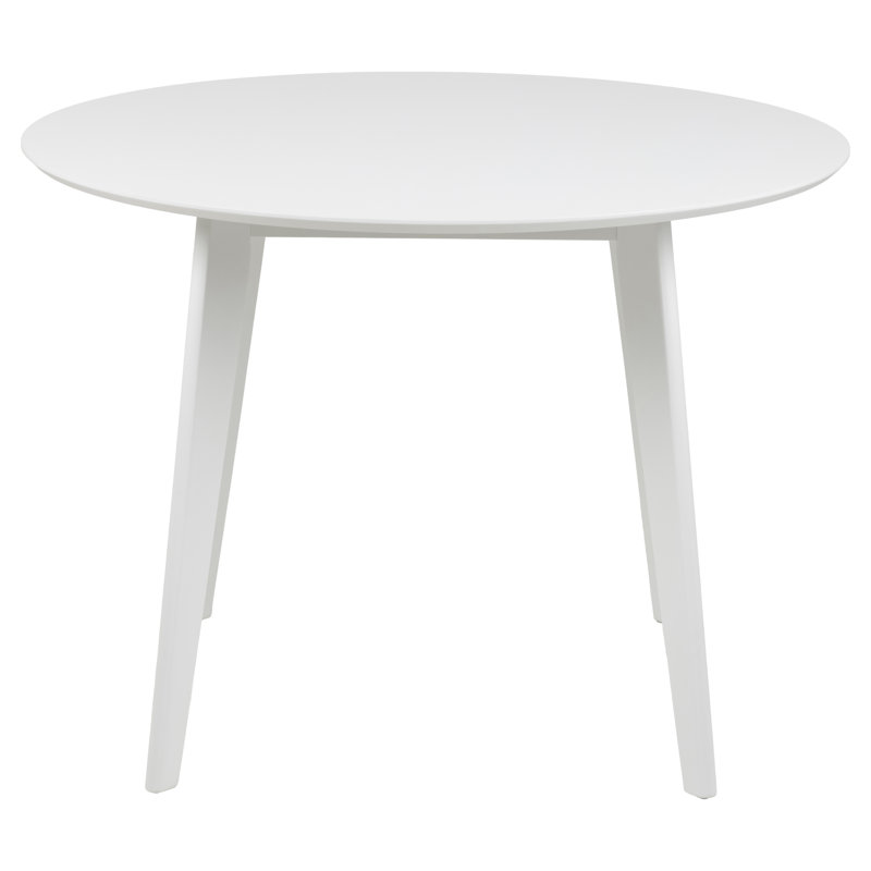 Celeste Round Solid Wood Base Dining Table, White