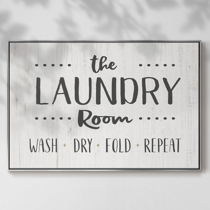 «The Laundry Room», reproduction sur toile à cadre flottant, Argent, H 17 po x l 25 po x P 2 po