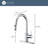 Euro Collection High-Arc Single Handle Kitchen Faucet with 2-Function Pull-Down Spout Sprayer - Chrome Polished-52012532