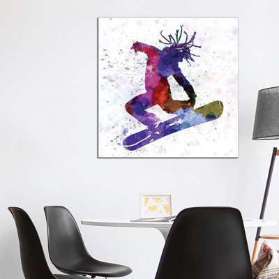 Young Snowboarder by Paul Rommer - Wrapped Canvas Painting