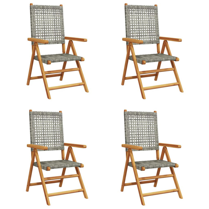 Iberis Patio Dining Accent Chair, Grey/Brown/Blue