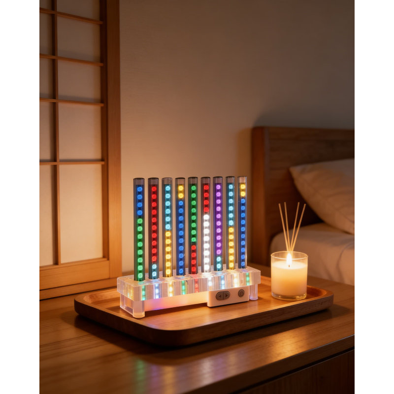 Vertical Glass Ambient Mood Light With Soft Glow LED And 85 Color Cycles For Modern Home Decor, Bedroom, Living Room, And Office