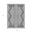 Tapis intérieur / extérieur géométrique lavable gris et ivoire 8 pi x 10 pi