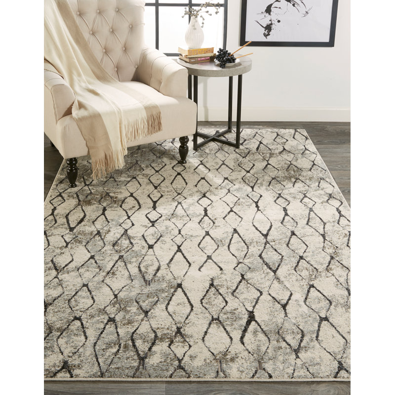 Tapis sable / gris anthracite Costigan, Rectangle 5 pi 3 po x 7 pi 6 po
