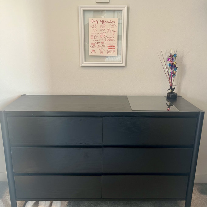 blue grasscloth dresser Large 4-Drawer Lacquered Grasscloth Side Table – Navy Blue | Ming Coll