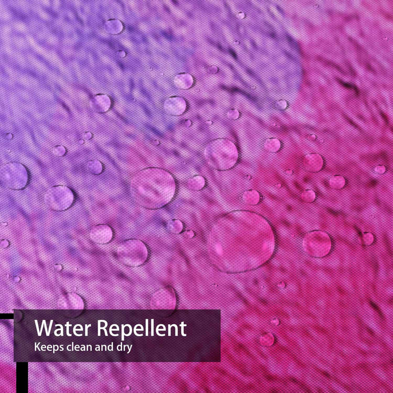 Rideau de douche mauve à motif abstrait 12 coups de pinceau, L 72 po x l 72 po