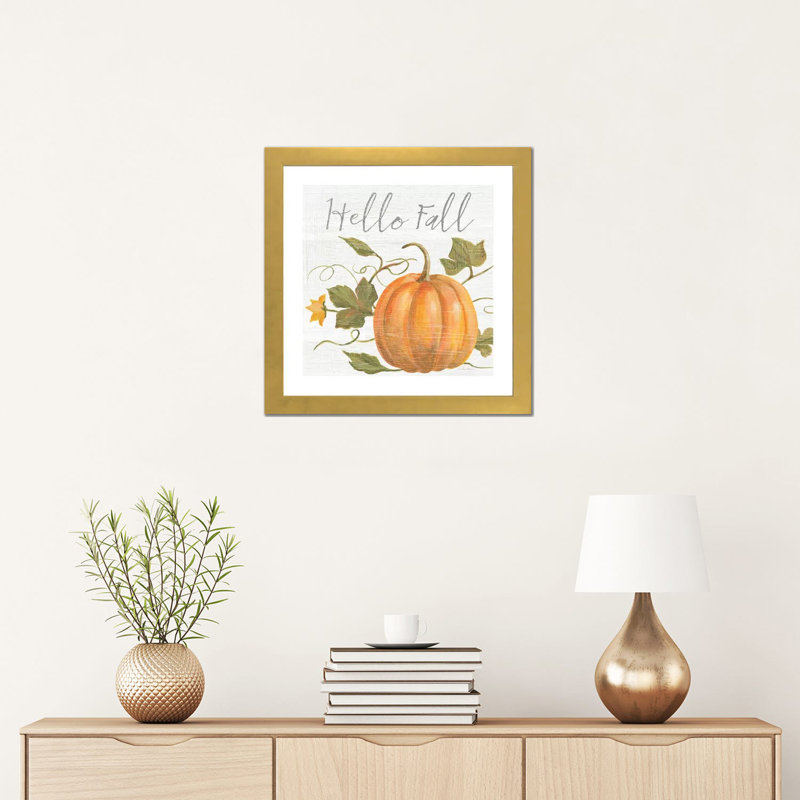 «Fall Splendor V» par Silvia Vassileva - impression d'art graphique, Gold Paper, Blanc, H 16 po x l 16 po x p 1 po