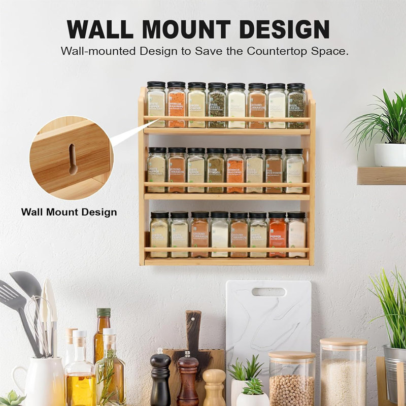 Three Layer Bamboo Spice Rack