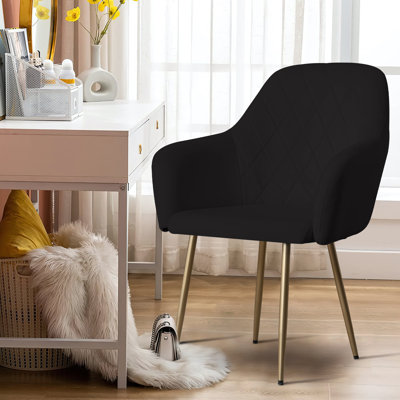 Chaise de travail en velours Rumena