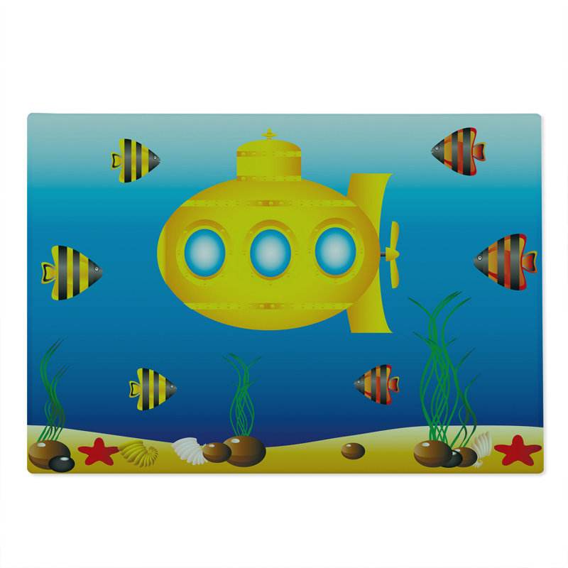 Planche à découper sous-marin jaune Ambesonne