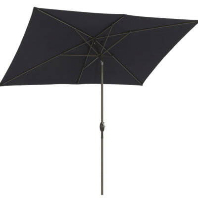 6.5 X 10 Ft Rectangular Patio Umbrella With Crank, Tilt, Polyester UV-Resistant Canopy For Pool, Backyard & Patio (Without Base)