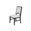 Chaise à découpes arquée en tissu blanc