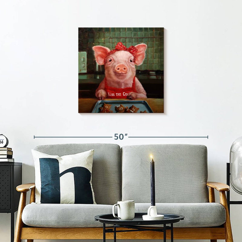 Crowle Gingerbread Pigs, 24" H x 24" W