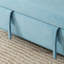 Lit en velours bleu de 54 pouces, convertible pour le confort de la maison, mode canapé confortable, commodité spacieuse pour le rangement du grand lit, choix de couleurs multiples. Espaces de vie convenables de 54 po, conversion facile en-408142056