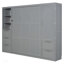 Lit escamotable grand format VARELON avec placard, tiroirs et tablettes-1531536749