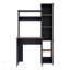 Bureau d'écriture Versalles, studio moderne ou bureau avec deux tablettes supérieures et cinq tablettes ouvertes latérales pour l'organisation de livres