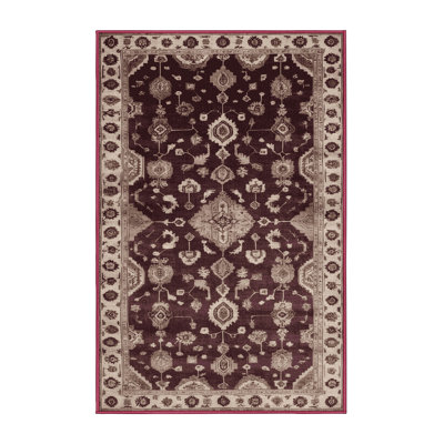 Machine Washable Overdyed Brown Area Rug