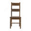Ensemble de 2 chaises de salle à manger Classic Design transitionnel classique en bois d'hévéa massif bruni