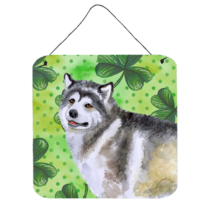 Décoration murale Saint Patrick, Malamute d’Alaska