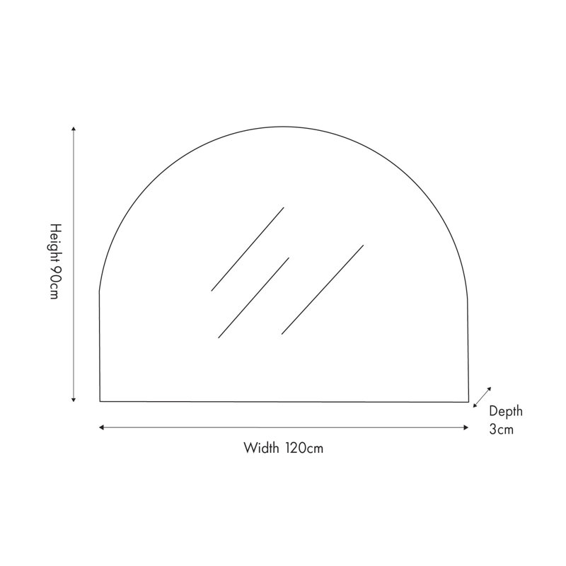 Metal Arch Mirror, Matte Black