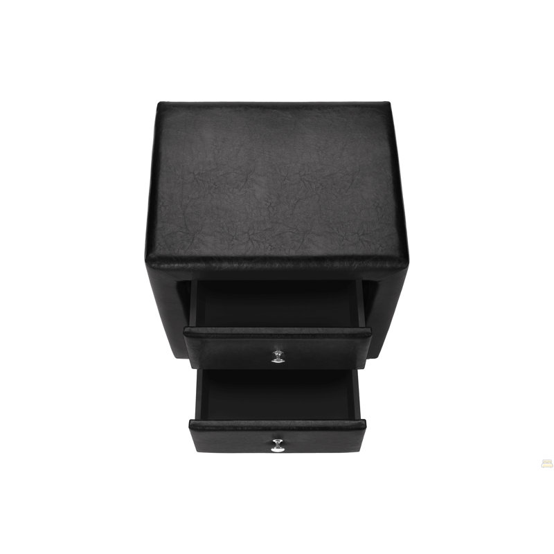 Nightstand, Nightstand, End, Side, Lamp, Storage Drawer, Black