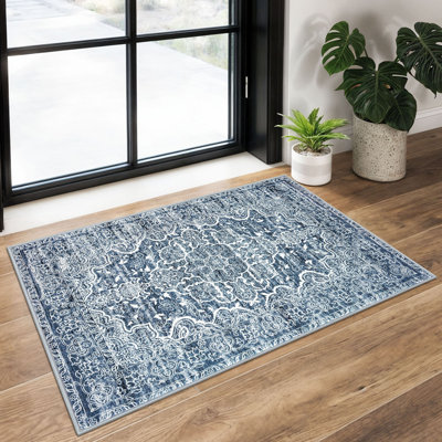  Tapis lavables à la machine avec envers en caoutchouc pour le salon