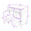 Meuble-lavabo élégant avec rangement spacieux et design romain unique-1340794424