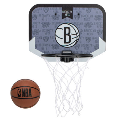 Franklin Sports NBA Brooklyn Nets Mini Over the Door Basketball Hoop
