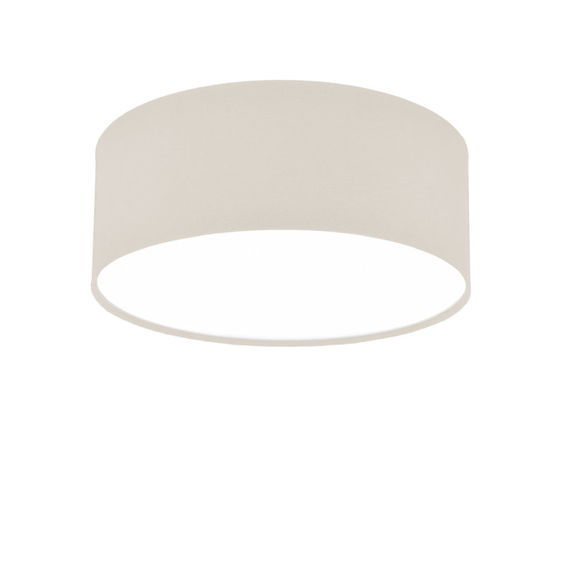 Davidde Fabric Flush Mount, Ecru