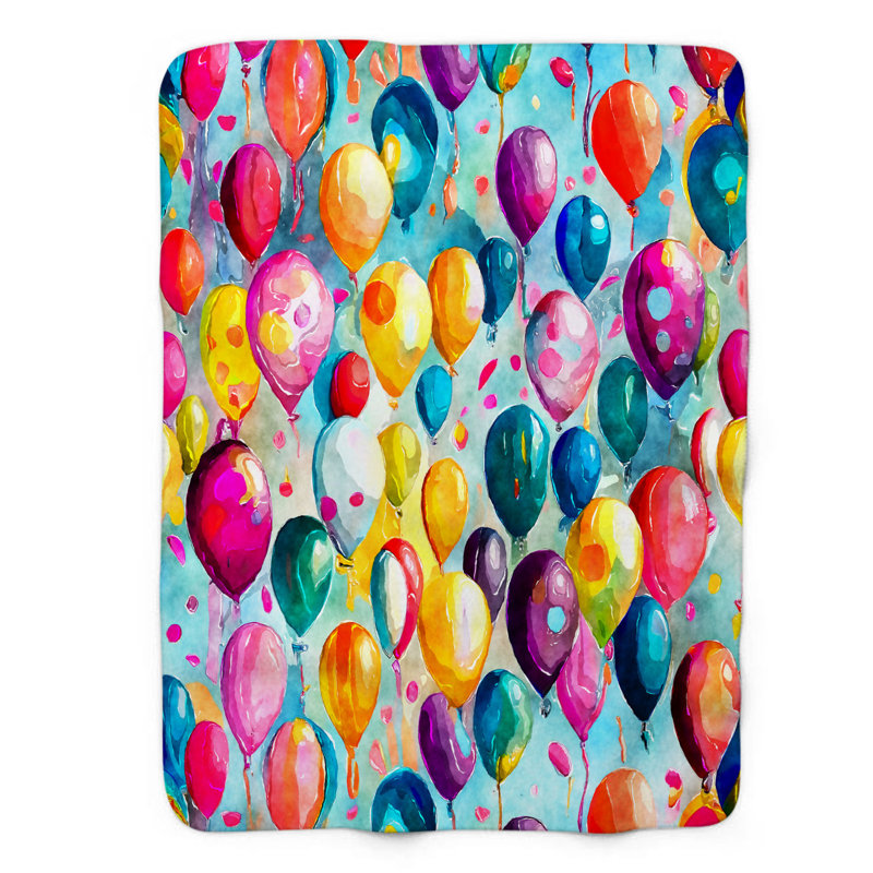 Joyeux ballons - couverture 1 pièce, Lit simple