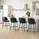 Brendaly Swivel Upholstered Counter Stool with Metal Frame