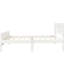 Lit plateforme simple en bois massif blanc avec tête de lit / tête de support