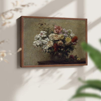 Motif floral rétro - XXII - reproduction encadrée