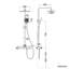 Three-outlet thermostatic shower, gray-1434187414-1434187413