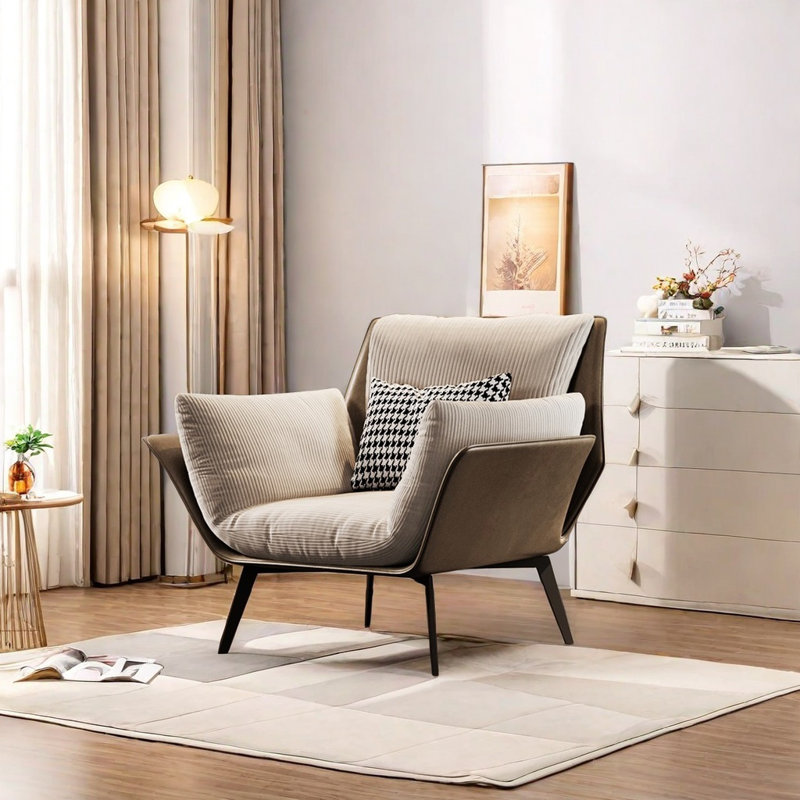 Breault, Brown Polyester Blend/Faux Leather