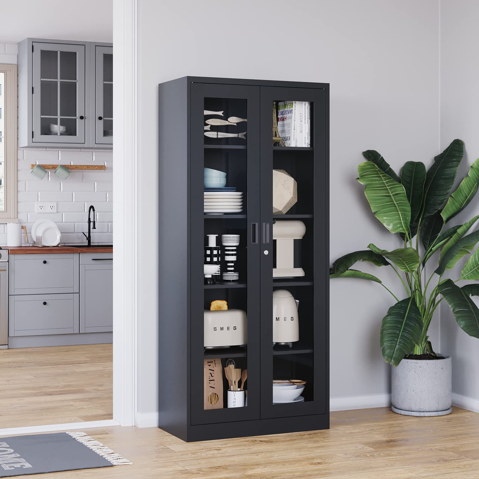 Inbox Zero Humerah 31.5'' Wide 4 - Shelf Storage Cabinet & Reviews ...