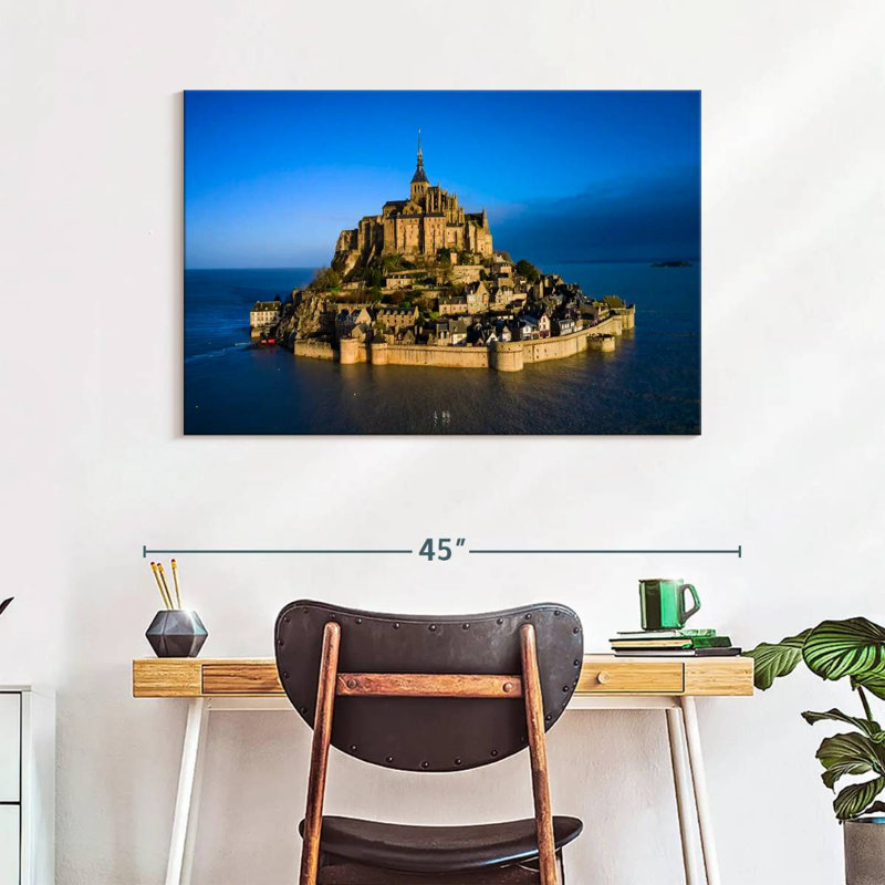 Mont Saint Michel Island, 26" H x 39" W