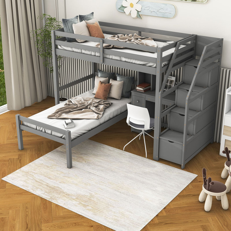 Desk Underneath Drawers For Under Bunk Beds Bunk Bed With Desk