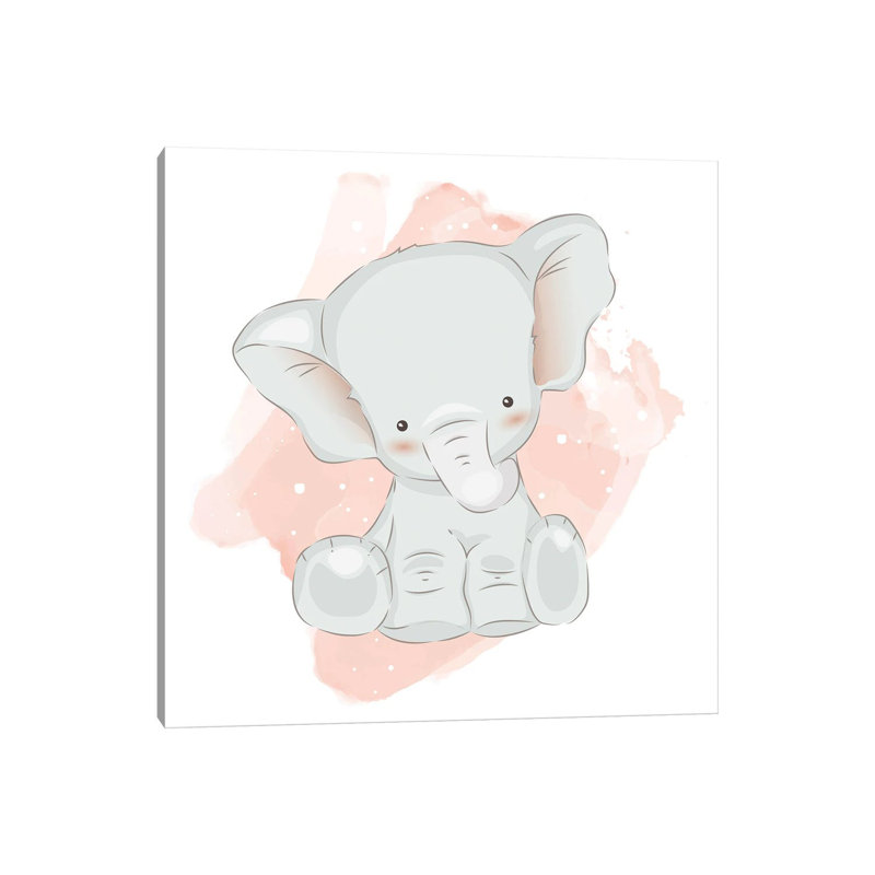 Baby Elephant Cute by Art Mirano - Wrapped Canvas Print, 30.48cm H x 30.48cm W x 1.91cm D