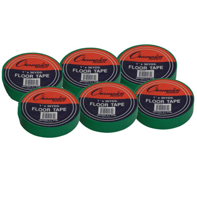 Champion Sports Floor Marking Tape 1 X 36 Yd Orange 6 Rolls
