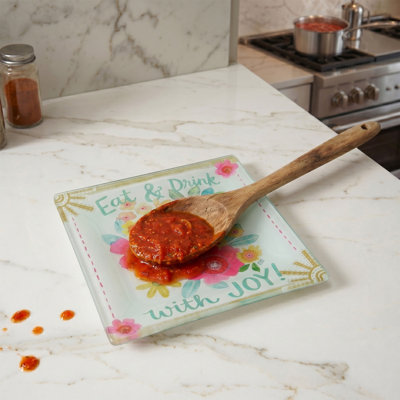 Glass Trivet Eat And Drink With Joy!