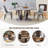 63" Modern Gray Dining Table Set With PU Leather Chairs, U-Shaped MDF Base-116446670-116446667