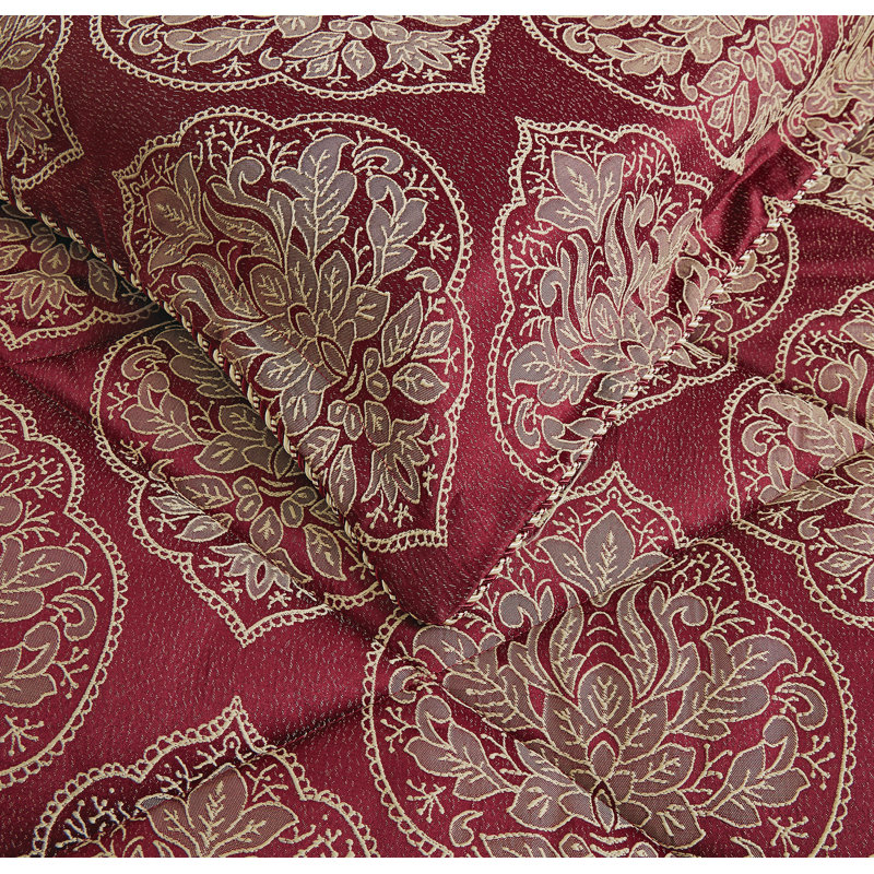 Bridal Jacquard Bedspread With Pillow Sham  Floral Printed Coverlet, Decorative Luxury All-Season Bedding, Double Bedspread