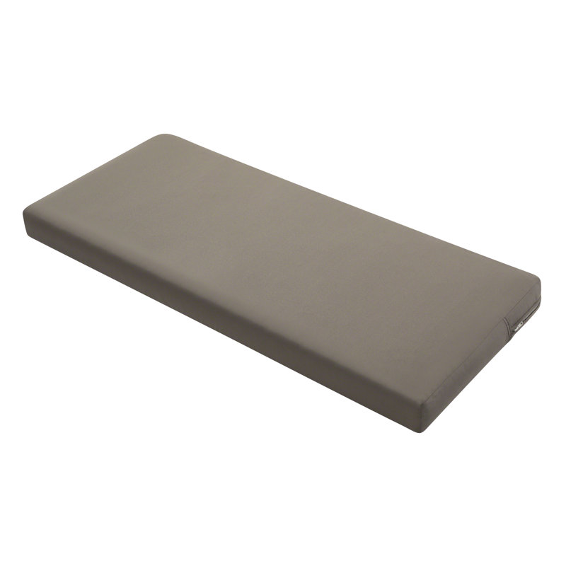 Coussins de banc / causeuse d'extérieur Adalynn, L 42 po x P 18 po, Taupe foncé
