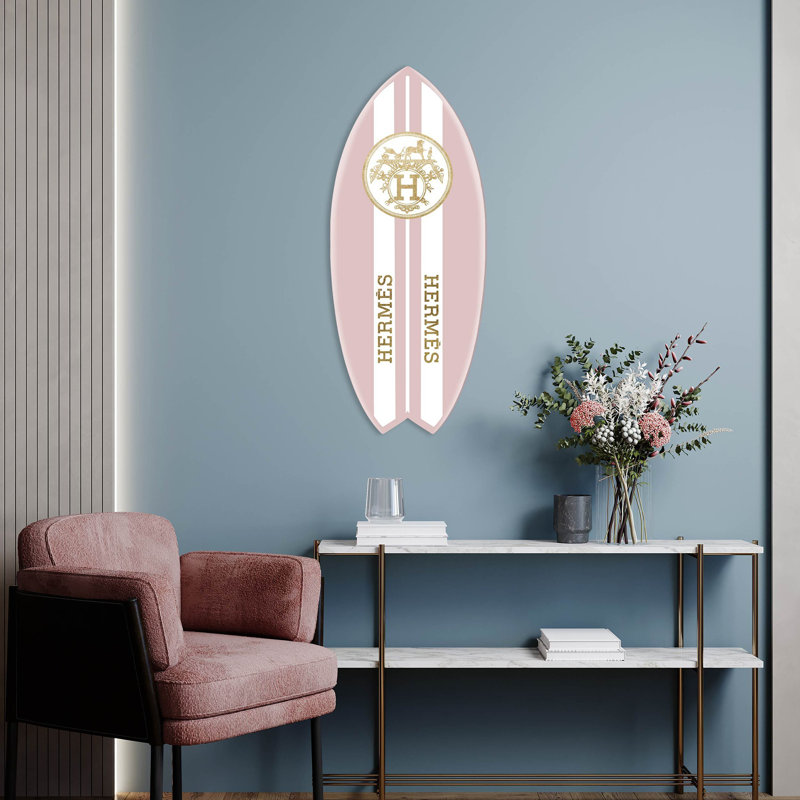 French Skimboard Blush Acrylic by Oliver Gal