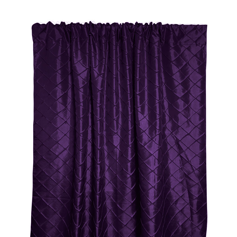 Gulshara Semi Sheer Curtain Single Panel, Plum, 54" W x 96" L