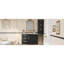 Meuble-lavabo moderne en MDF et fer noir avec lavabo en céramique, solution de rangement peu encombrante