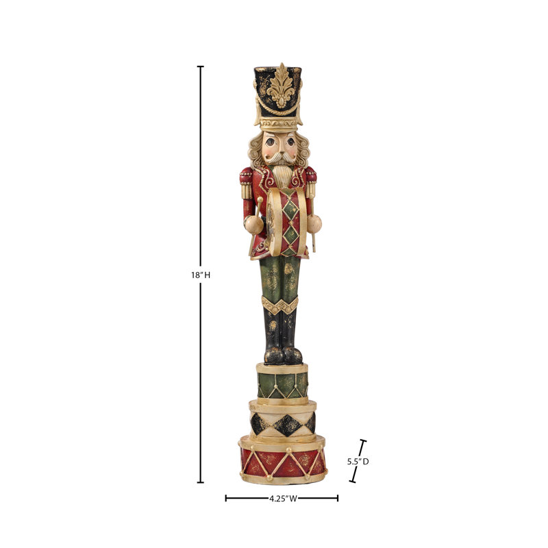 18" Resin Drum Stack Nutcracker